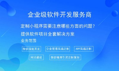 定制小程序需要注意哪些方面的问题？