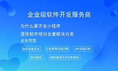 为什么要开发小程序