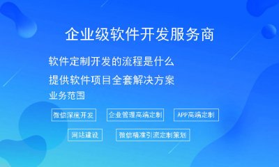 软件定制开发的流程是什么