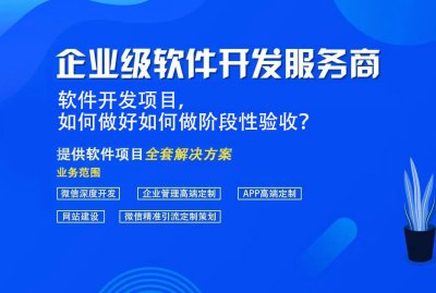 软件开发项目，如何做好如何做阶段性验收？