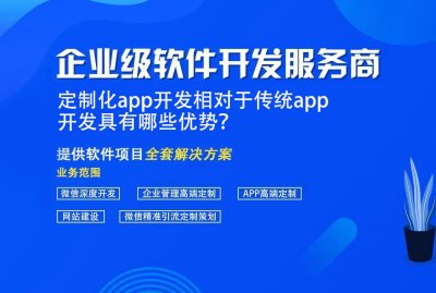 定制化app开发相对于传统app开发具有哪些优势？