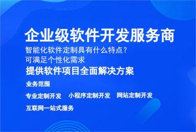 智能化软件定制具有什么特点？可满足个性化需求