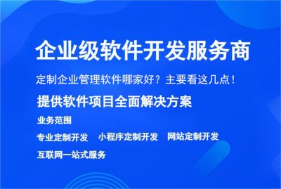 定制企业管理软件哪家好？主要看这几点！